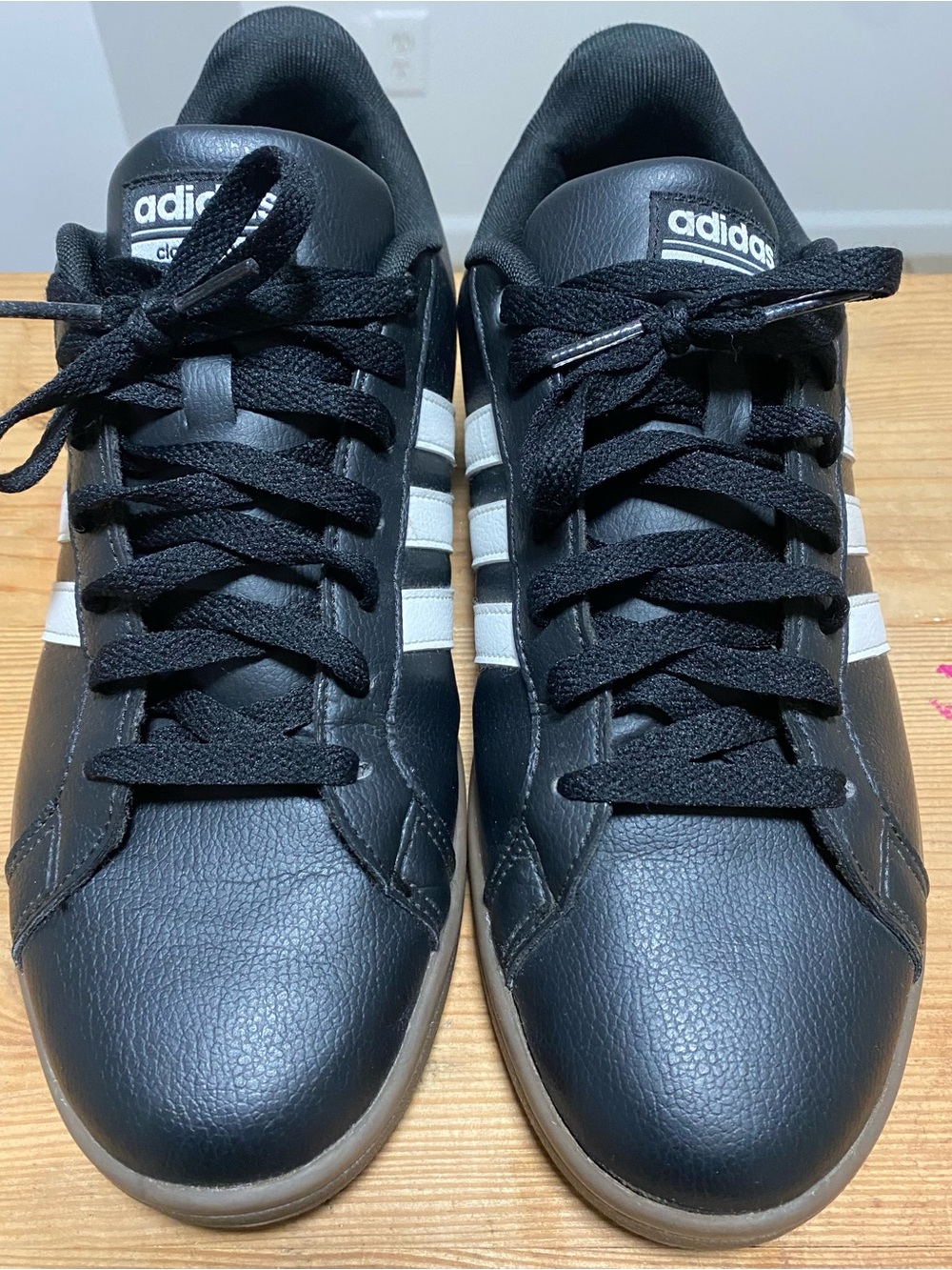 adidas Grand Court Black Gum Sneakers - Men's Size 10 (DB3514)